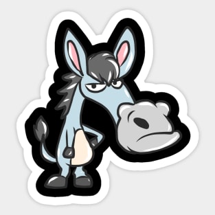 Sweet donkey kids comic donkey mule draft animal Muli Sticker